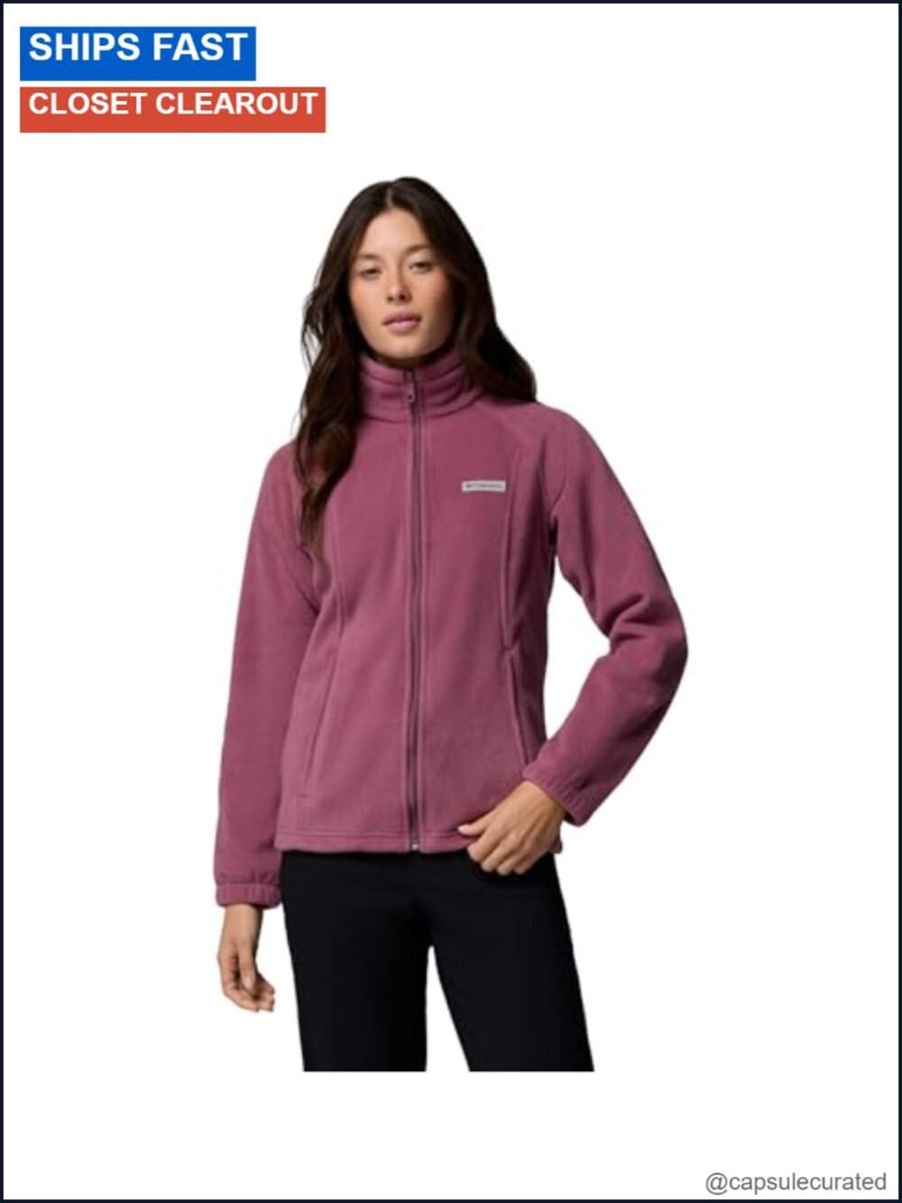 Columbia Fleece Jacket Women's Full Zip Lightweight MTR Filament Polyester